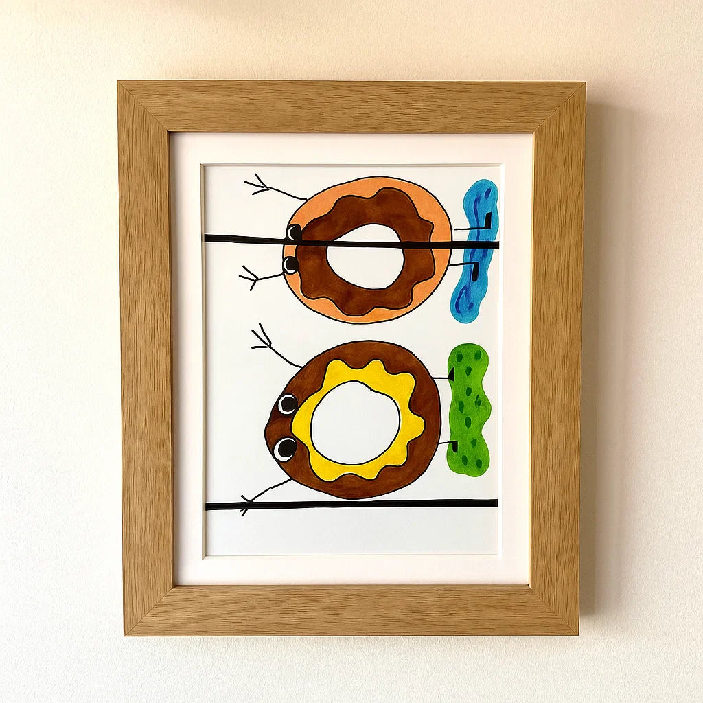 Wooden Hinged Art Display Photo Frame Noxord