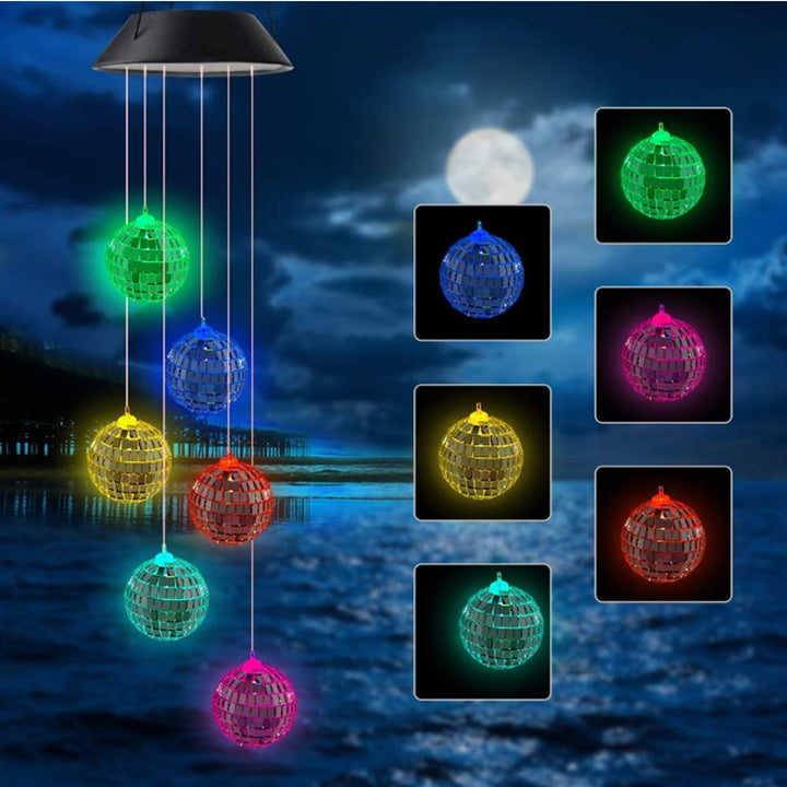 LED Solar Butterfly Wind Chime Garden Hanging Light Kalsten