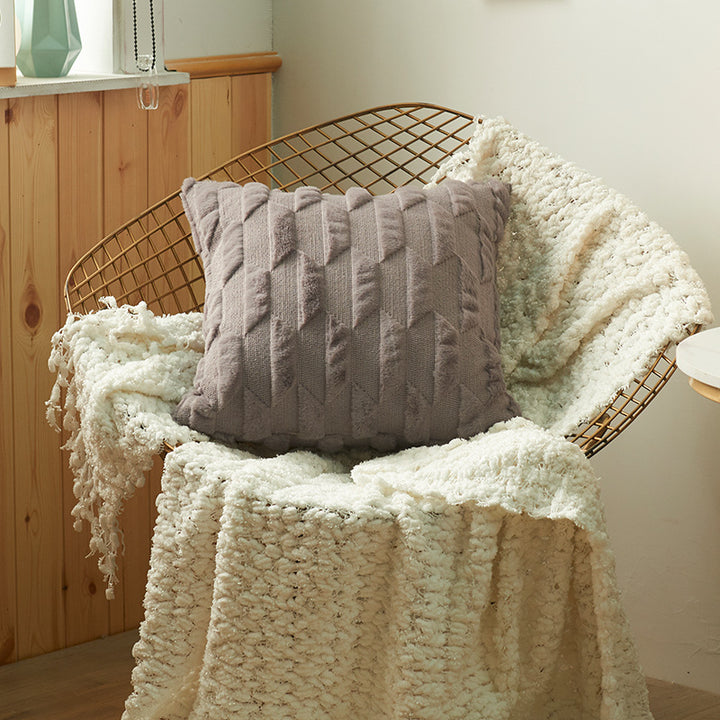 Textured Geometric Cushion