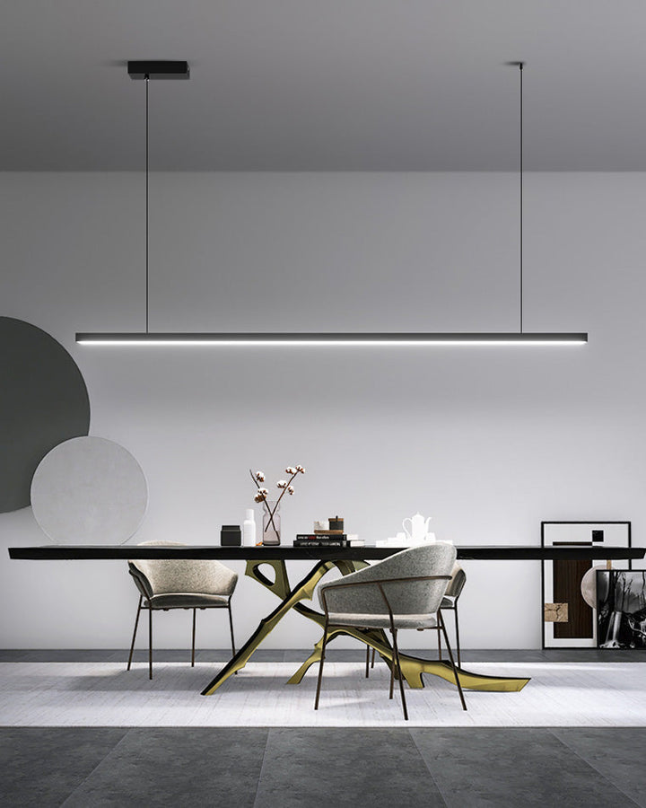 Linear Pendant Light Metal 39 in Adjustable Kitchen Island LED Warm White 3000K-6000K Modern Dining Room Hanging Lamp | Kalsten