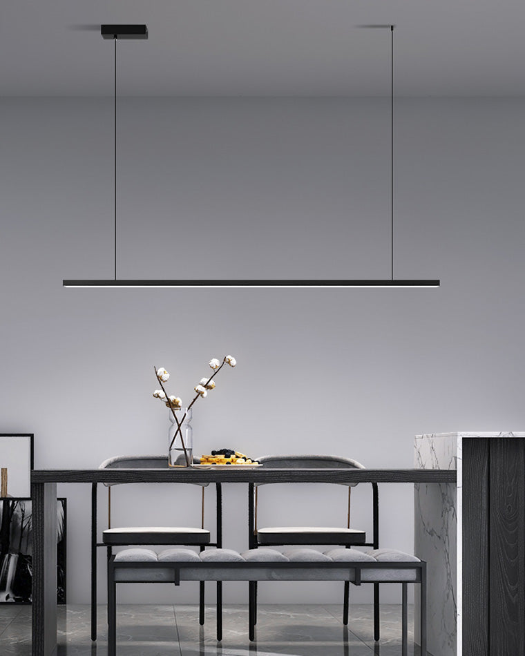 Linear Pendant Light Metal 39 in Adjustable Kitchen Island LED Warm White 3000K-6000K Modern Dining Room Hanging Lamp | Kalsten