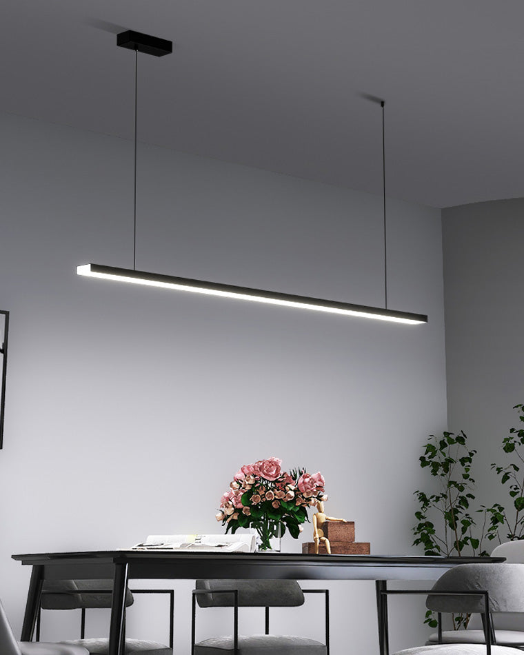 Linear Pendant Light Metal 39 in Adjustable Kitchen Island LED Warm White 3000K-6000K Modern Dining Room Hanging Lamp | Kalsten