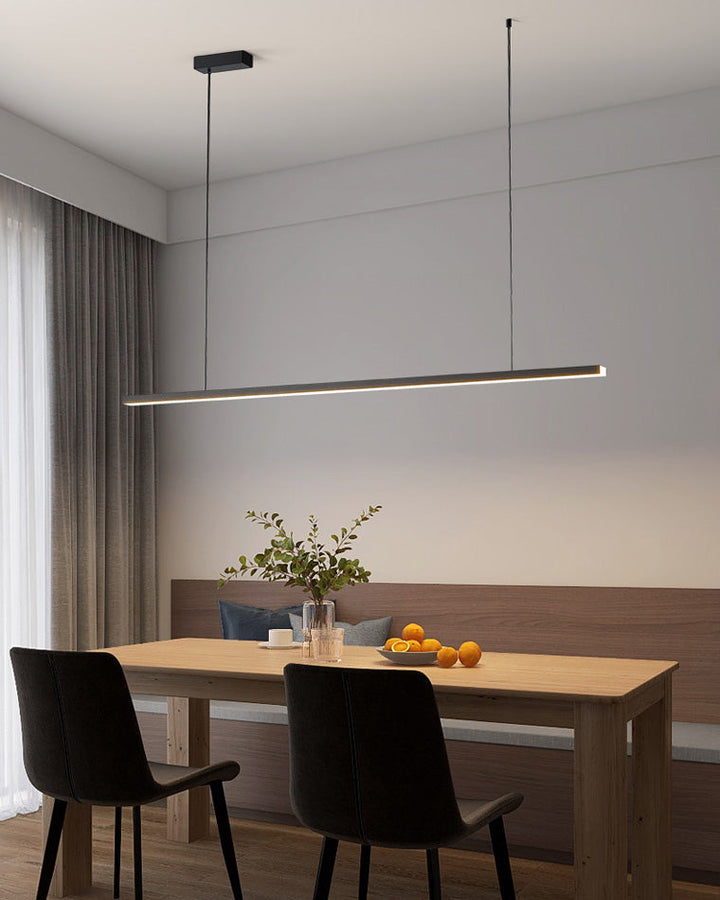 Linear Pendant Light Metal 39 in Adjustable Kitchen Island LED Warm White 3000K-6000K Modern Dining Room Hanging Lamp | Kalsten