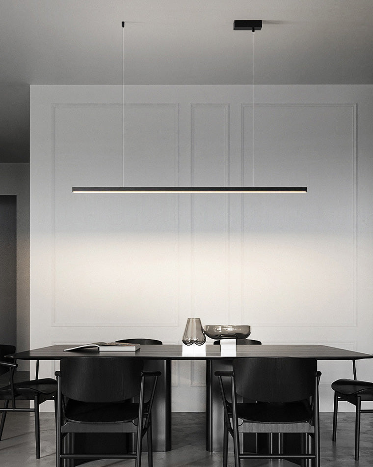 Linear Pendant Light Metal 39 in Adjustable Kitchen Island LED Warm White 3000K-6000K Modern Dining Room Hanging Lamp | Kalsten