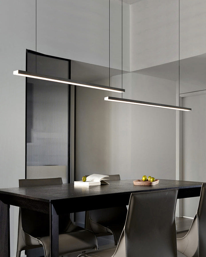 Linear Pendant Light Metal 39 in Adjustable Kitchen Island LED Warm White 3000K-6000K Modern Dining Room Hanging Lamp | Kalsten