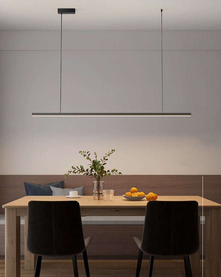 Linear Pendant Light Metal 39 in Adjustable Kitchen Island LED Warm White 3000K-6000K Modern Dining Room Hanging Lamp | Kalsten