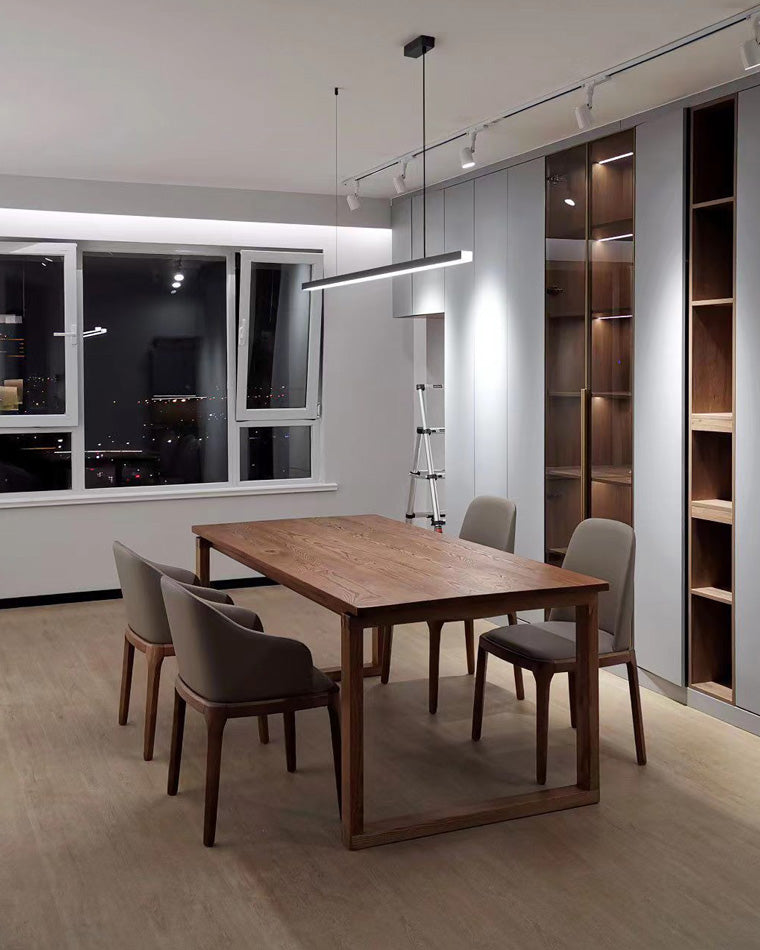 Linear Pendant Light Metal 39 in Adjustable Kitchen Island LED Warm White 3000K-6000K Modern Dining Room Hanging Lamp | Kalsten
