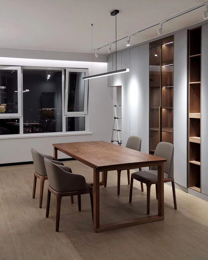 Linear Pendant Light Metal 39 in Adjustable Kitchen Island LED Warm White 3000K-6000K Modern Dining Room Hanging Lamp | Kalsten