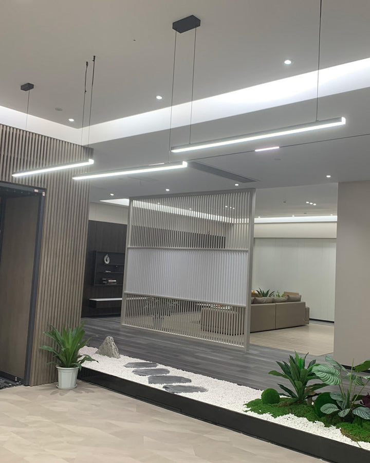 Linear Pendant Light Metal 39 in Adjustable Kitchen Island LED Warm White 3000K-6000K Modern Dining Room Hanging Lamp | Kalsten