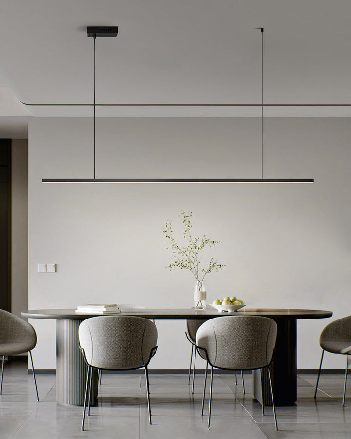 Linear Pendant Light Metal 39 in Adjustable Kitchen Island LED Warm White 3000K-6000K Modern Dining Room Hanging Lamp | Kalsten