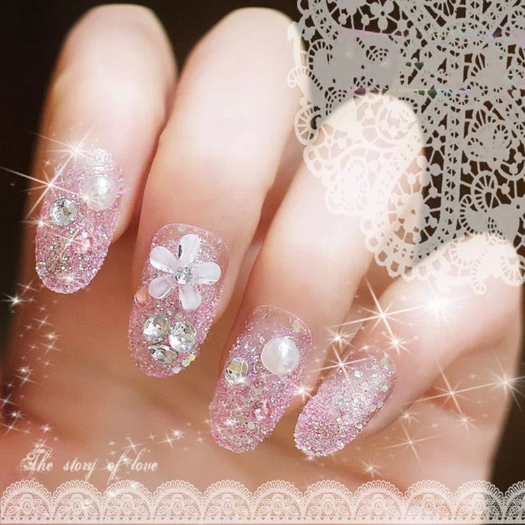 Artificial nails with delicate floral decorations Kalsten