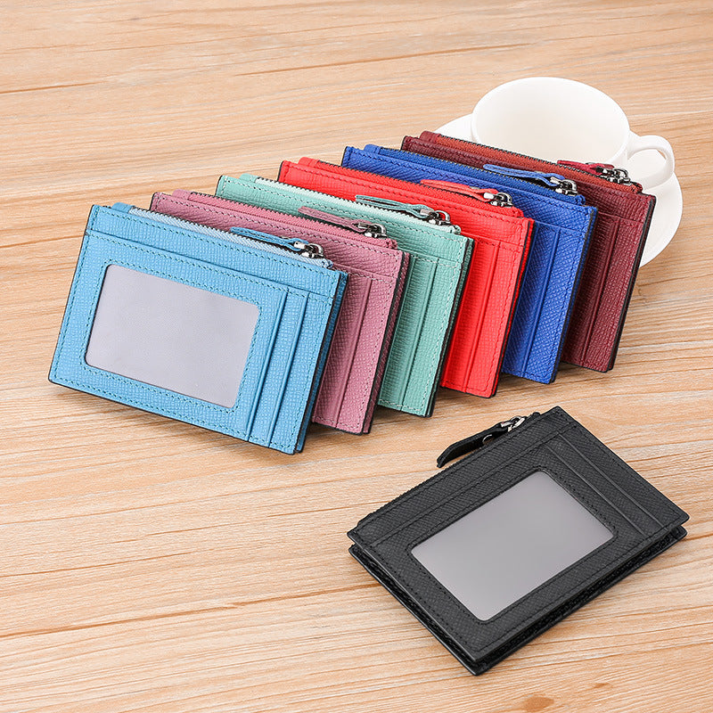 Textured Leather Card Holder