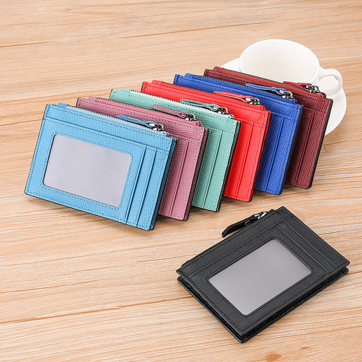 Textured Leather Card Holder