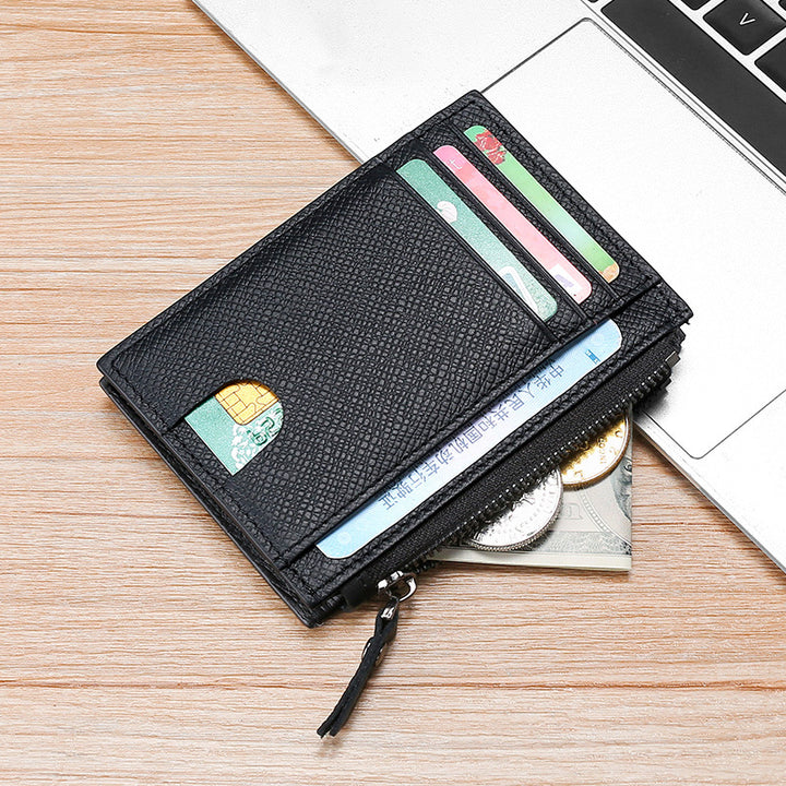 Textured Leather Card Holder