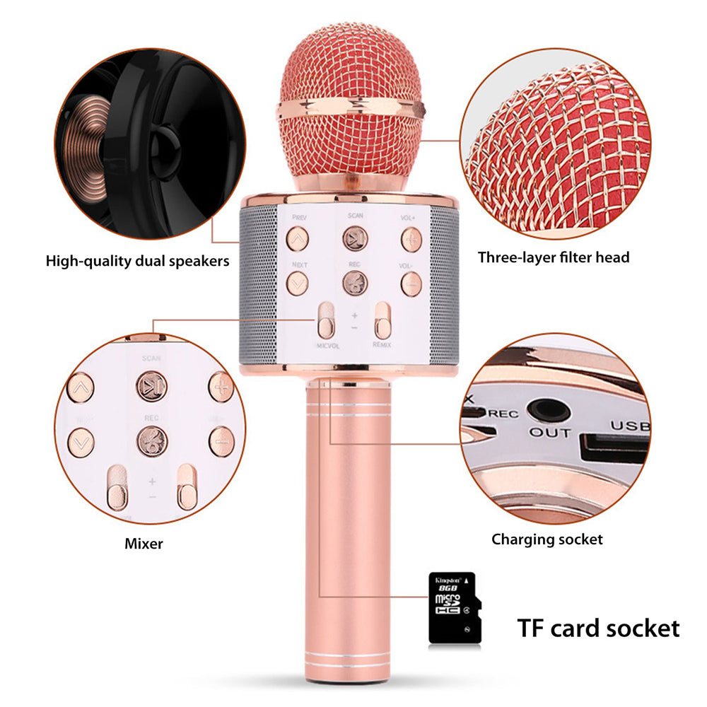 Rechargeable Bluetooth Karaoke Microphone