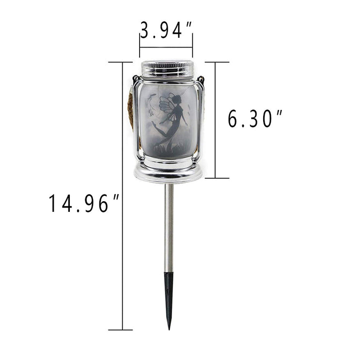 Solar Creative Fairy Frosted Glass Jar LED Outdoor Light | Kalsten