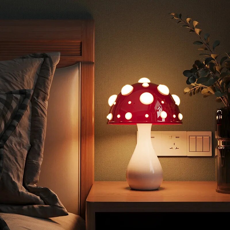 LumiFungi – Luxury LED Table Lamp with Mood-Filled Mushroom Design and Dimmable Light | Noxord