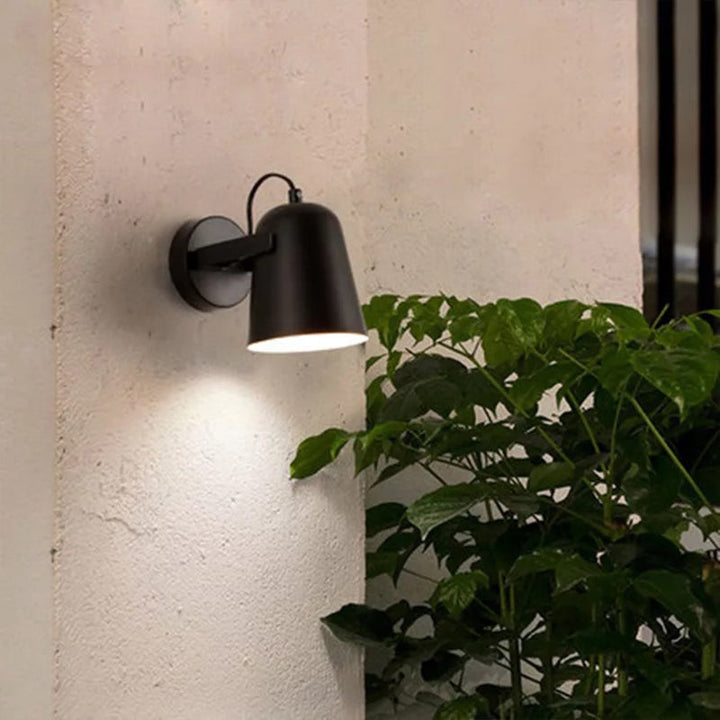 Nordic 1-Light Wall Sconce Bell Rotatable Wall Mount Light Fixture with Iron Shade for Living Room | Kalsten