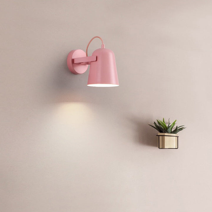 Nordic 1-Light Wall Sconce Bell Rotatable Wall Mount Light Fixture with Iron Shade for Living Room | Kalsten
