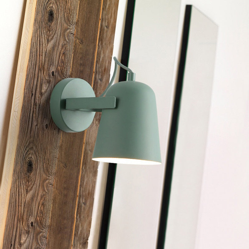 Nordic 1-Light Wall Sconce Bell Rotatable Wall Mount Light Fixture with Iron Shade for Living Room | Kalsten