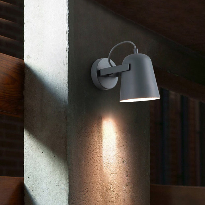 Nordic 1-Light Wall Sconce Bell Rotatable Wall Mount Light Fixture with Iron Shade for Living Room | Kalsten