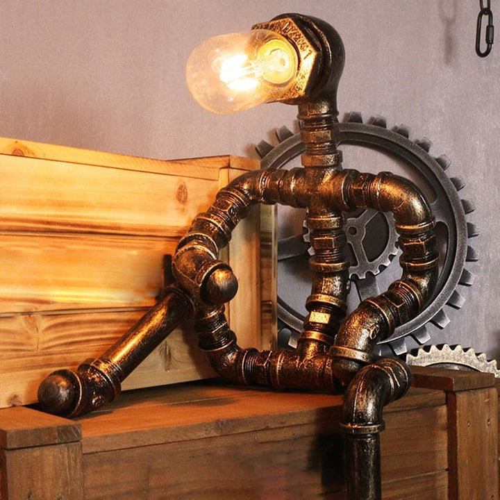 RoboLight: Futuristic Bedroom Lamp with Storage Noxord