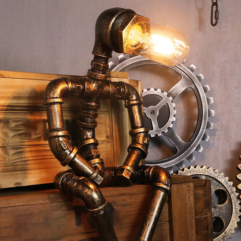 RoboLight: Futuristic Bedroom Lamp with Storage Noxord