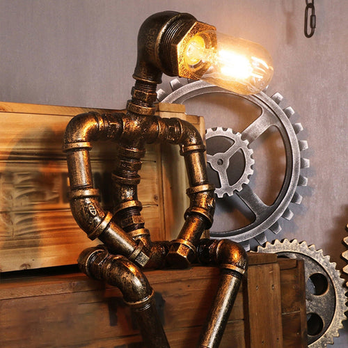 RoboLight: Futuristic Bedroom Lamp with Storage Noxord