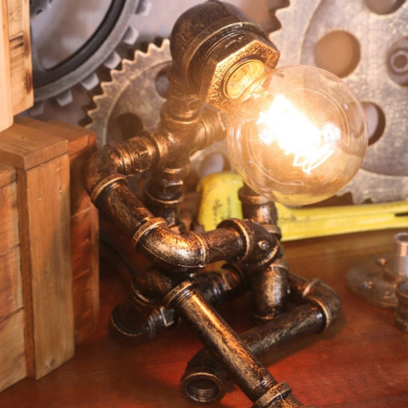 RoboLight: Futuristic Bedroom Lamp with Storage Noxord