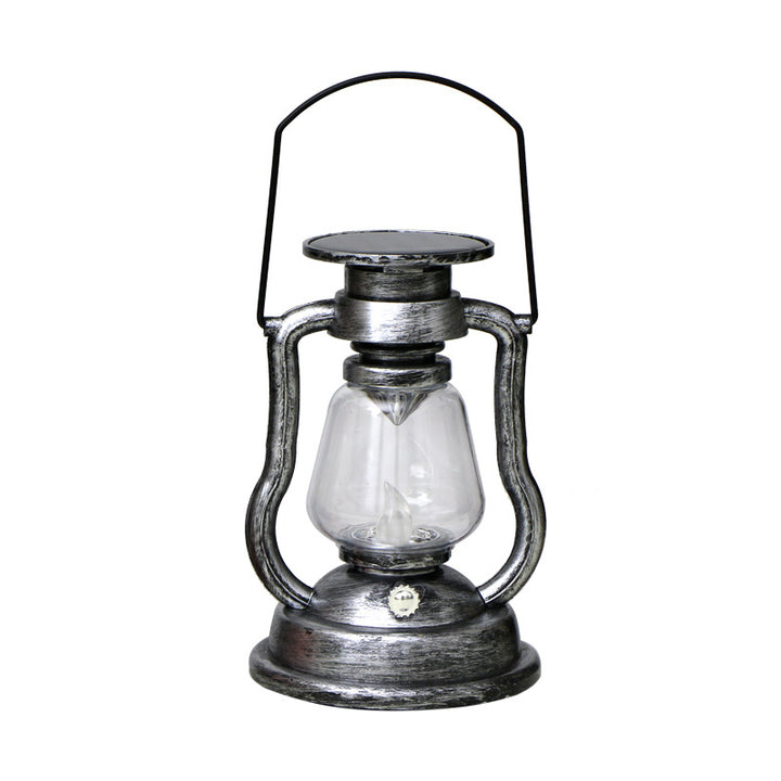 Antique-Inspired Solar LED Lantern With Glass Globe And Metal Handle Kalsten