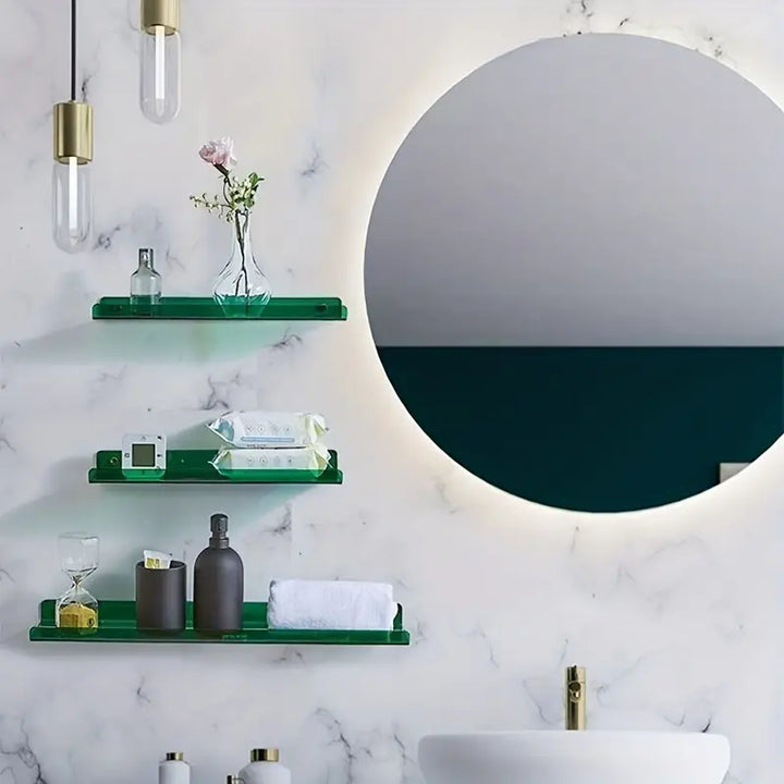 Kalsten | Floating Wall Shelf - Industrial Wall Shelf - Shower Shelf - Shower Board - Blue