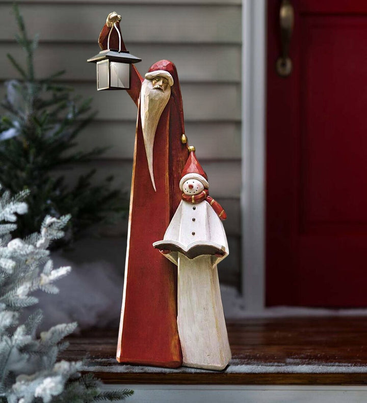 Kalsten | Santa And Snowman Sculpture