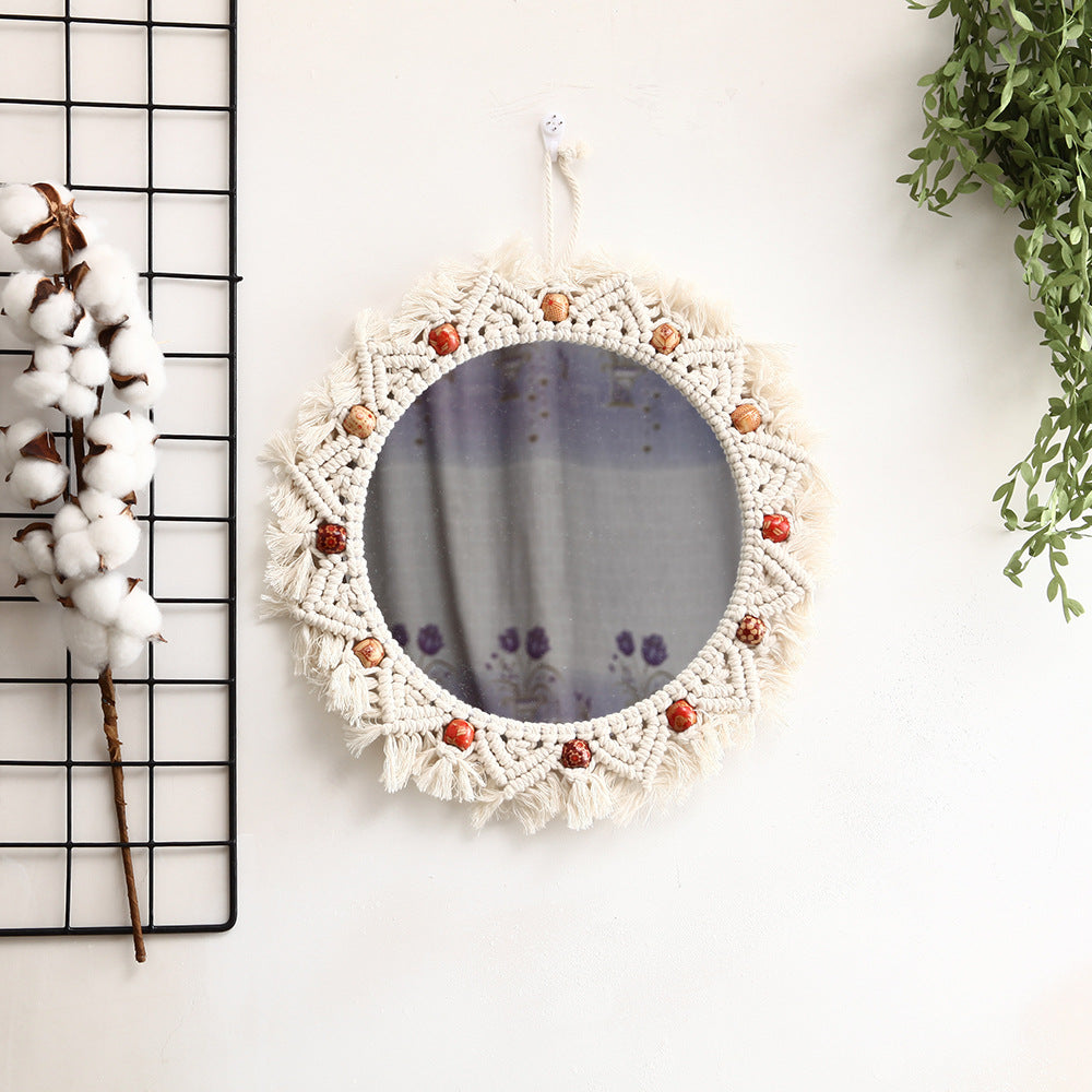 Decorative Macrame Wall Mirror Kalsten
