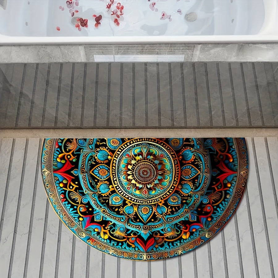 Half Moon Mandala Door Mat Noxord