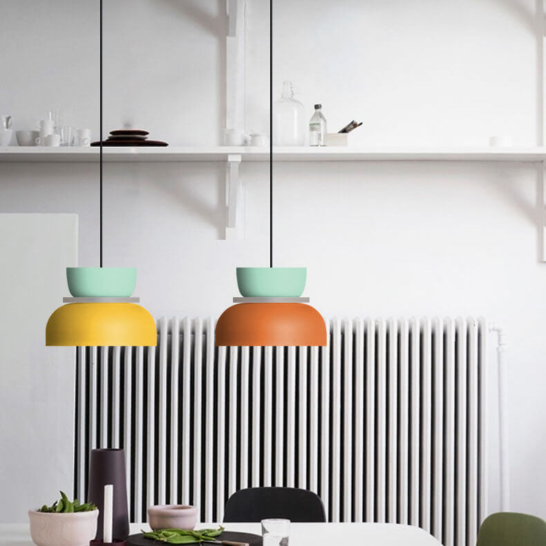 Pendant Light Metal 11.8 in Adjustable Colorful Living Room Bedroom Modern Ceiling Lamp | Kalsten