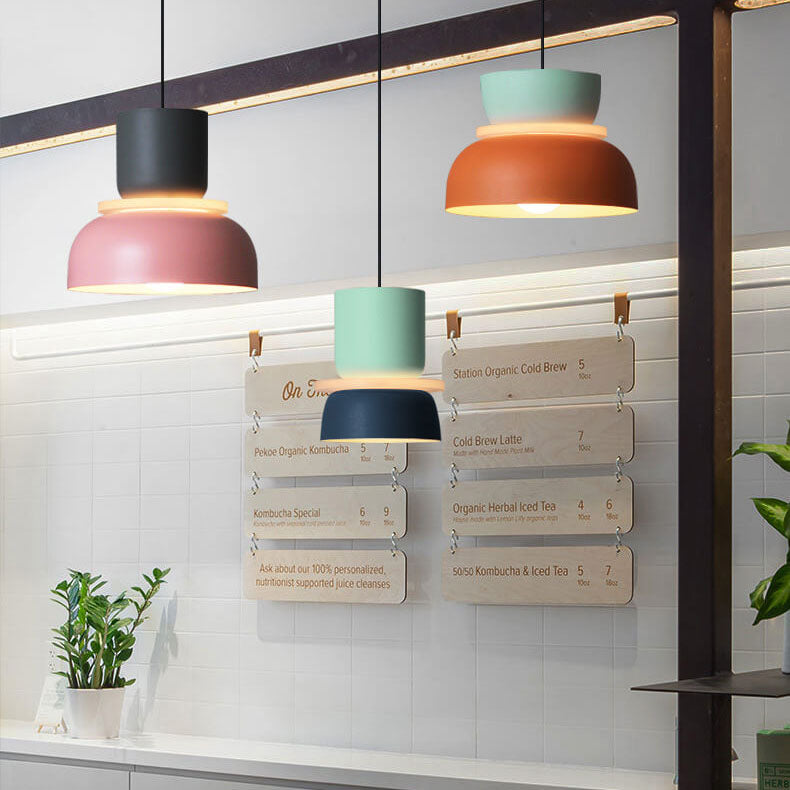 Pendant Light Metal 11.8 in Adjustable Colorful Living Room Bedroom Modern Ceiling Lamp | Kalsten