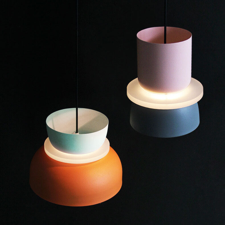Pendant Light Metal 11.8 in Adjustable Colorful Living Room Bedroom Modern Ceiling Lamp | Kalsten