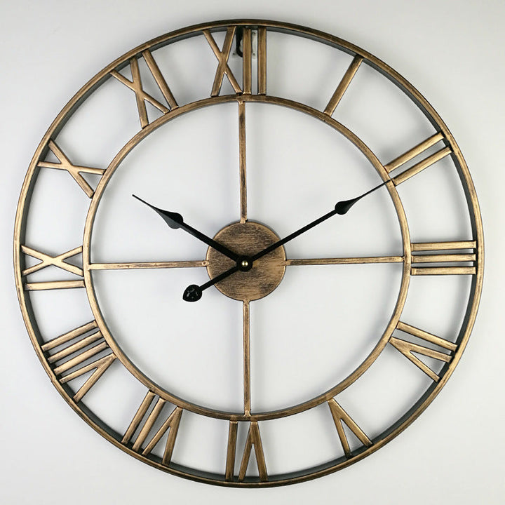 Large Retro Wall Clock made of Iron - Timeless Elegance Noxord