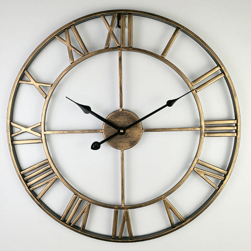 Large Retro Wall Clock made of Iron - Timeless Elegance Noxord