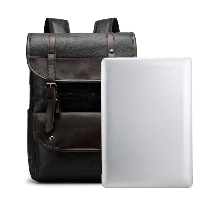 Vintage Style Leather Backpack Kalsten