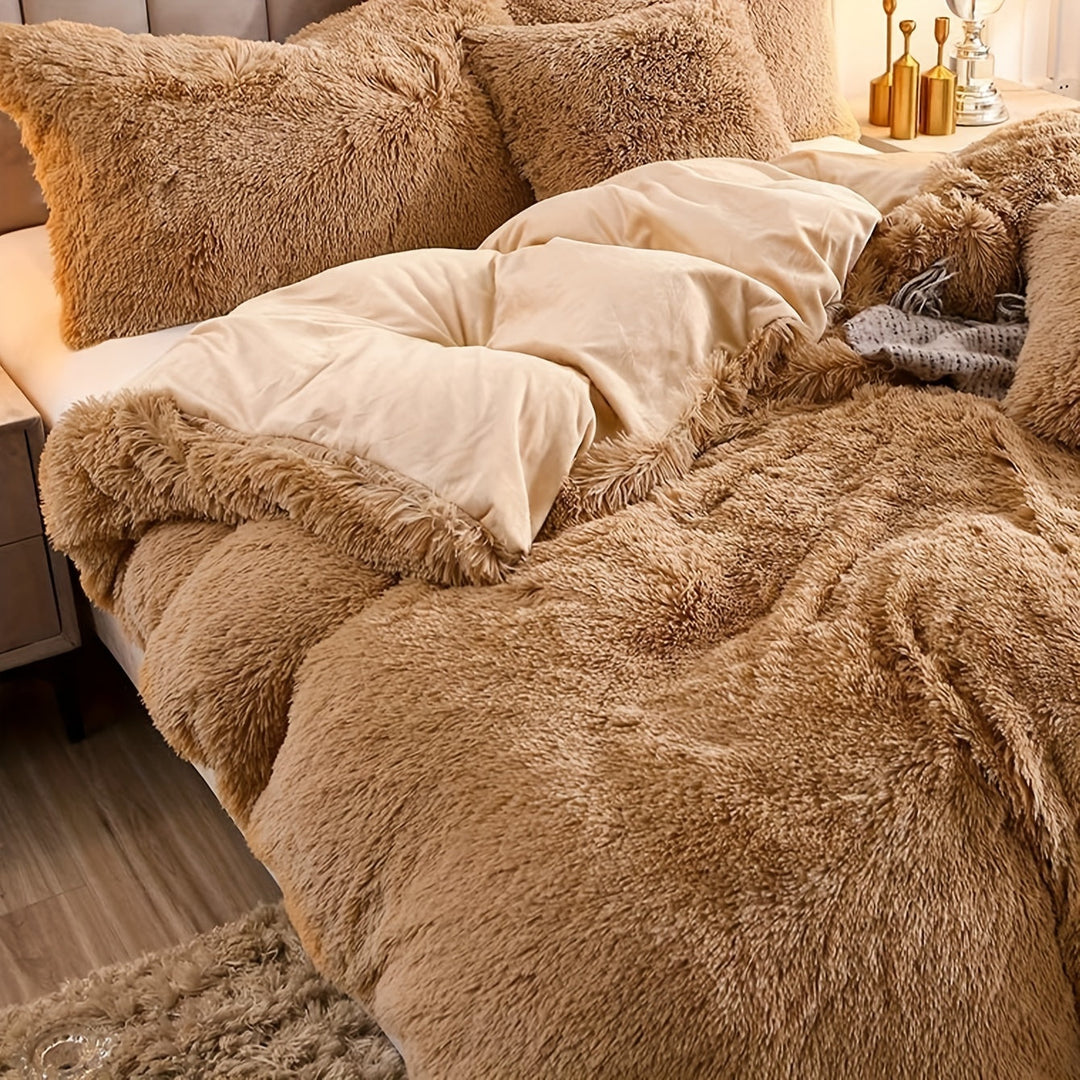 Ultra Soft Plush Duvet Cover Set with Zipper - Luxury & Comfort Kalsten