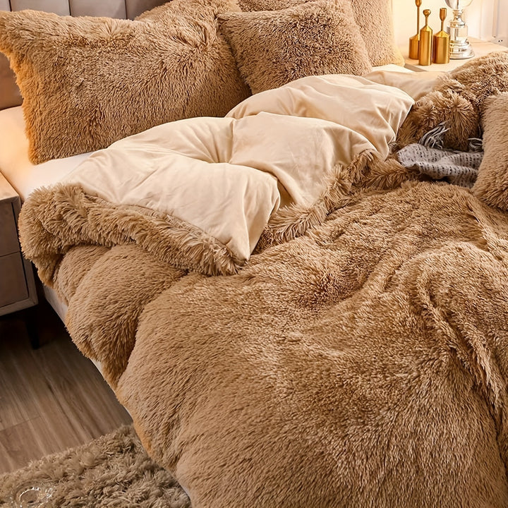 Ultra Soft Plush Duvet Cover Set with Zipper - Luxury & Comfort Kalsten