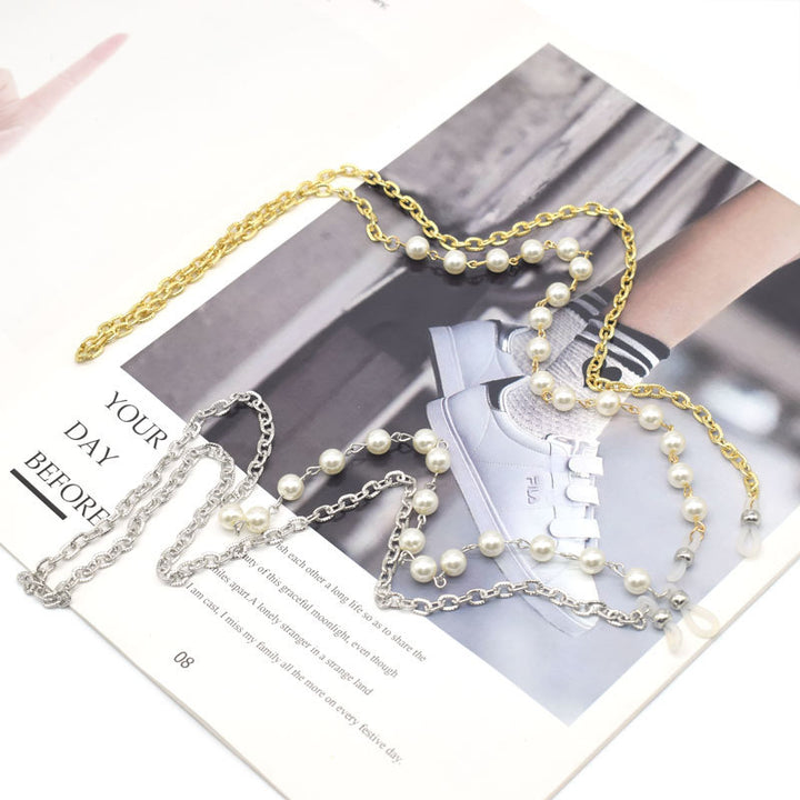 Elegant Pearl-Decorated Eyewear Chain Kalsten