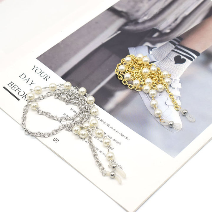 Elegant Pearl-Decorated Eyewear Chain Kalsten