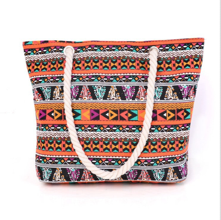 Large beach bag with ethnic pattern Kalsten