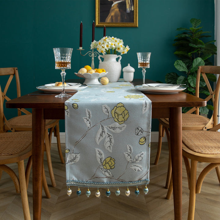 Floral Leaf Pattern Table Runner