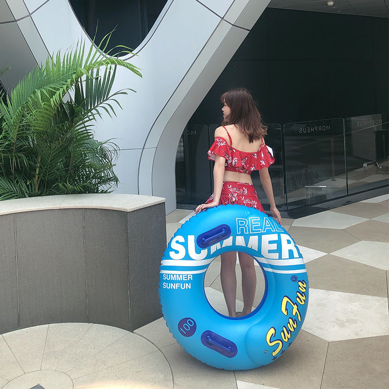Unisex Inflatable Swimming Ring with Practical Handles Kalsten