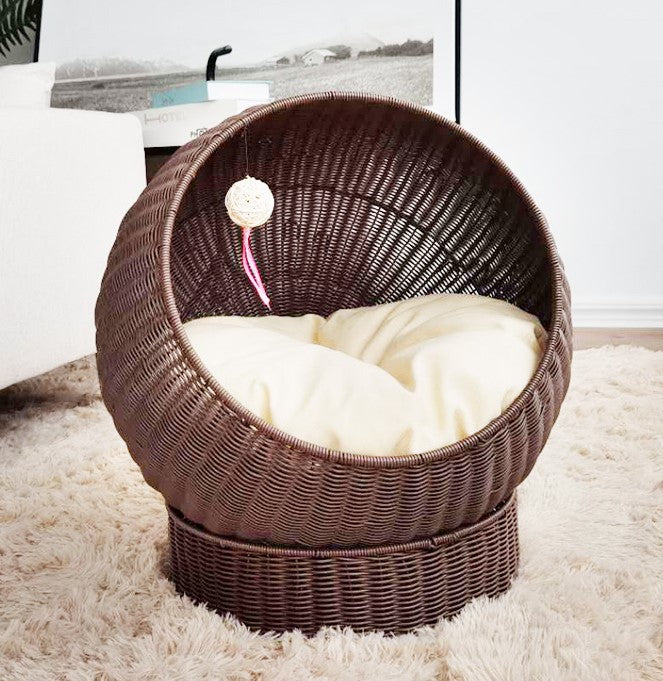 Modern Whimsical Woven Pet Bed Kalsten