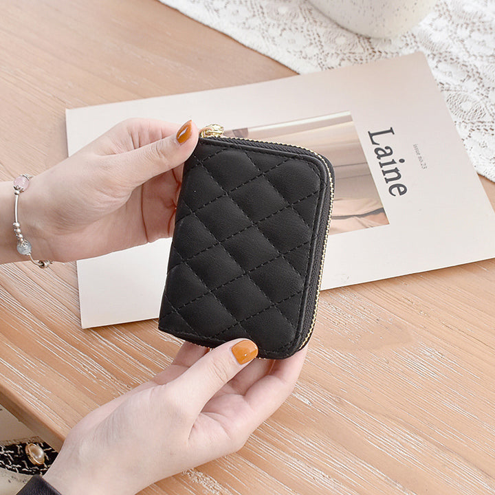 Quilted Leather Card Holder