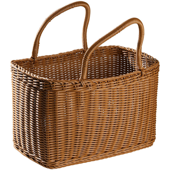 Unisex Handwoven Shopping Basket with Two Handles Kalsten